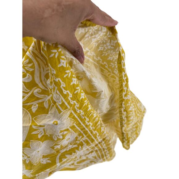 CW Classics House Dress Size 2X Yellow batik flowy pockets beach casual loose - Picture 5 of 8